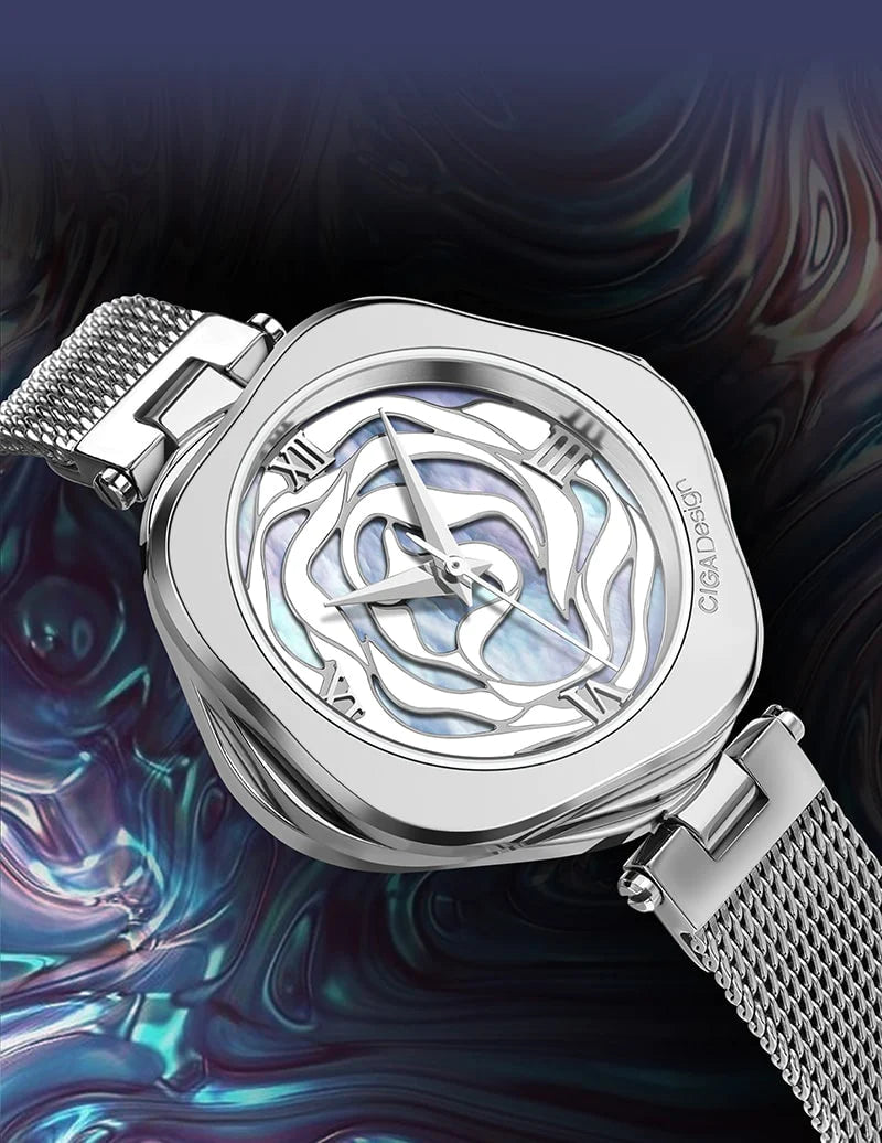 CIGA Design R-Series Denmark Rose Quartz (Steel Bracelet) - Red Army Watches