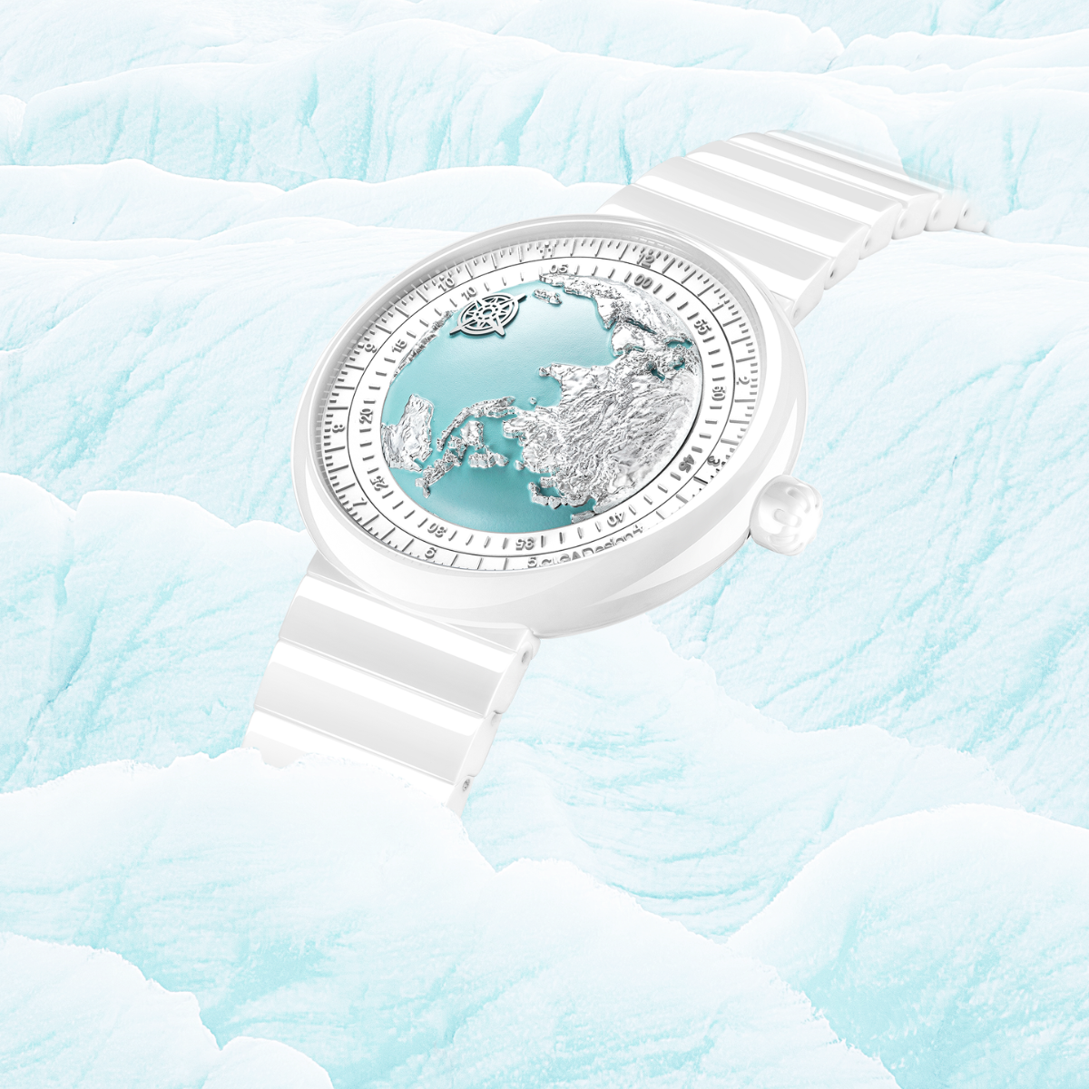 CIGA Design U-Series Blue Planet Ceramic Watch- Ice Age - Red Army Watches