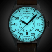 IRON ANNIE AUTOMATIC WATCH WITH DATE AND LEATHER STRAP 5156-5 - Red Army Watches