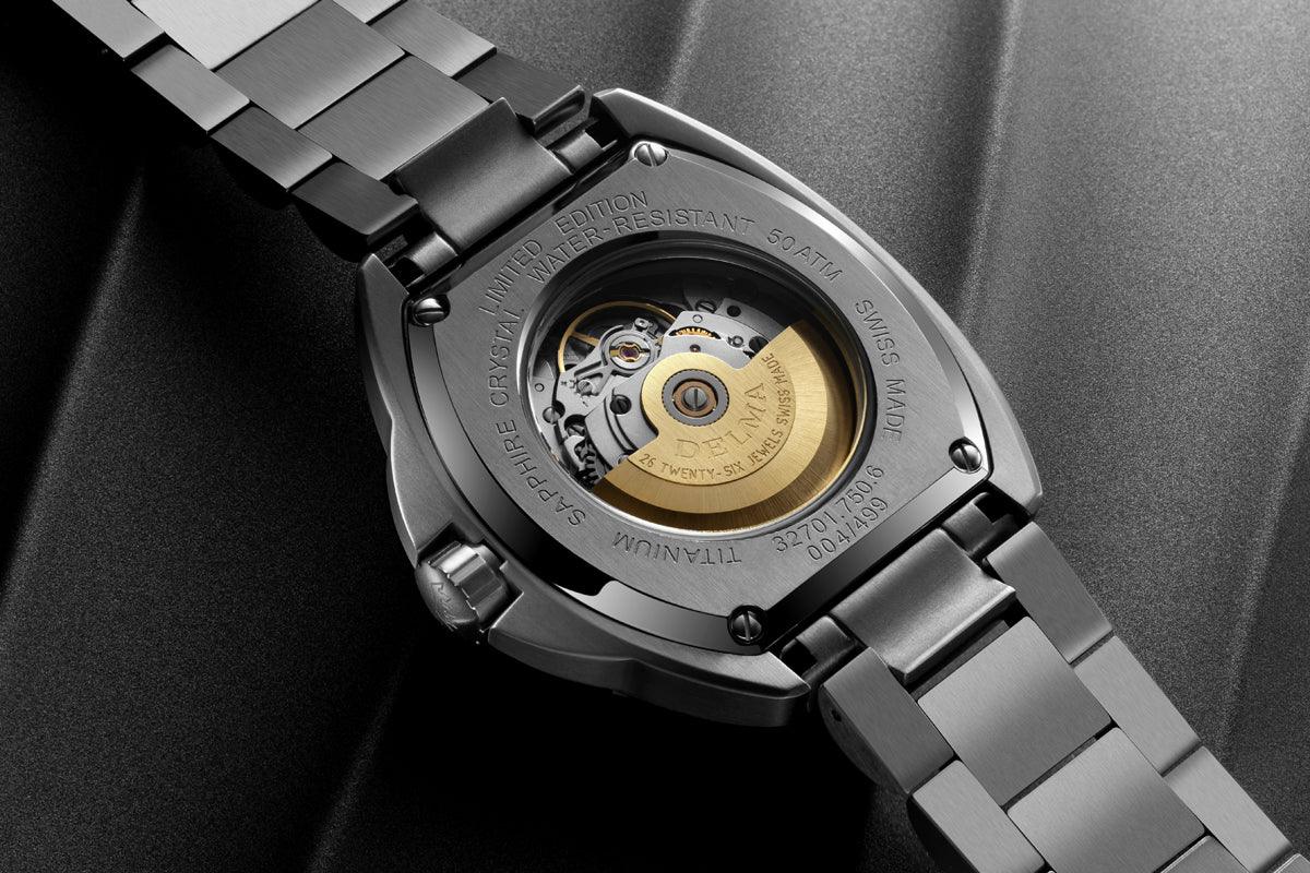 DELMA Shell Star Titanium Black 32701.750.6.031 - Red Army Watches