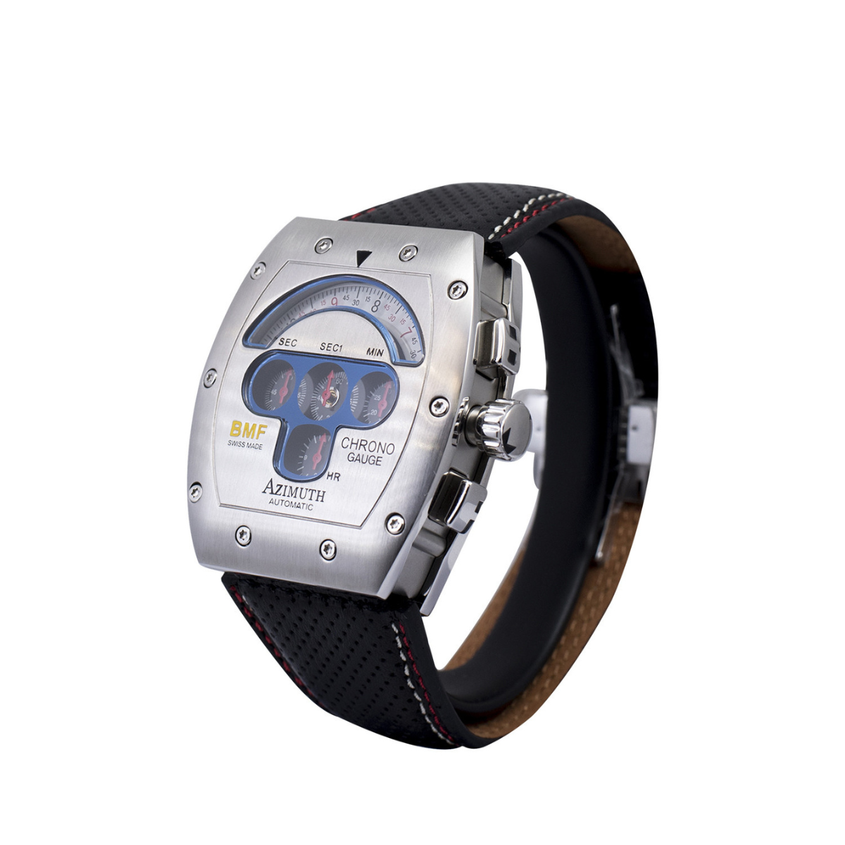 AZIMUTH Chrono Gauge Mecha-1 BMF Black CGM-1 - Red Army Watches