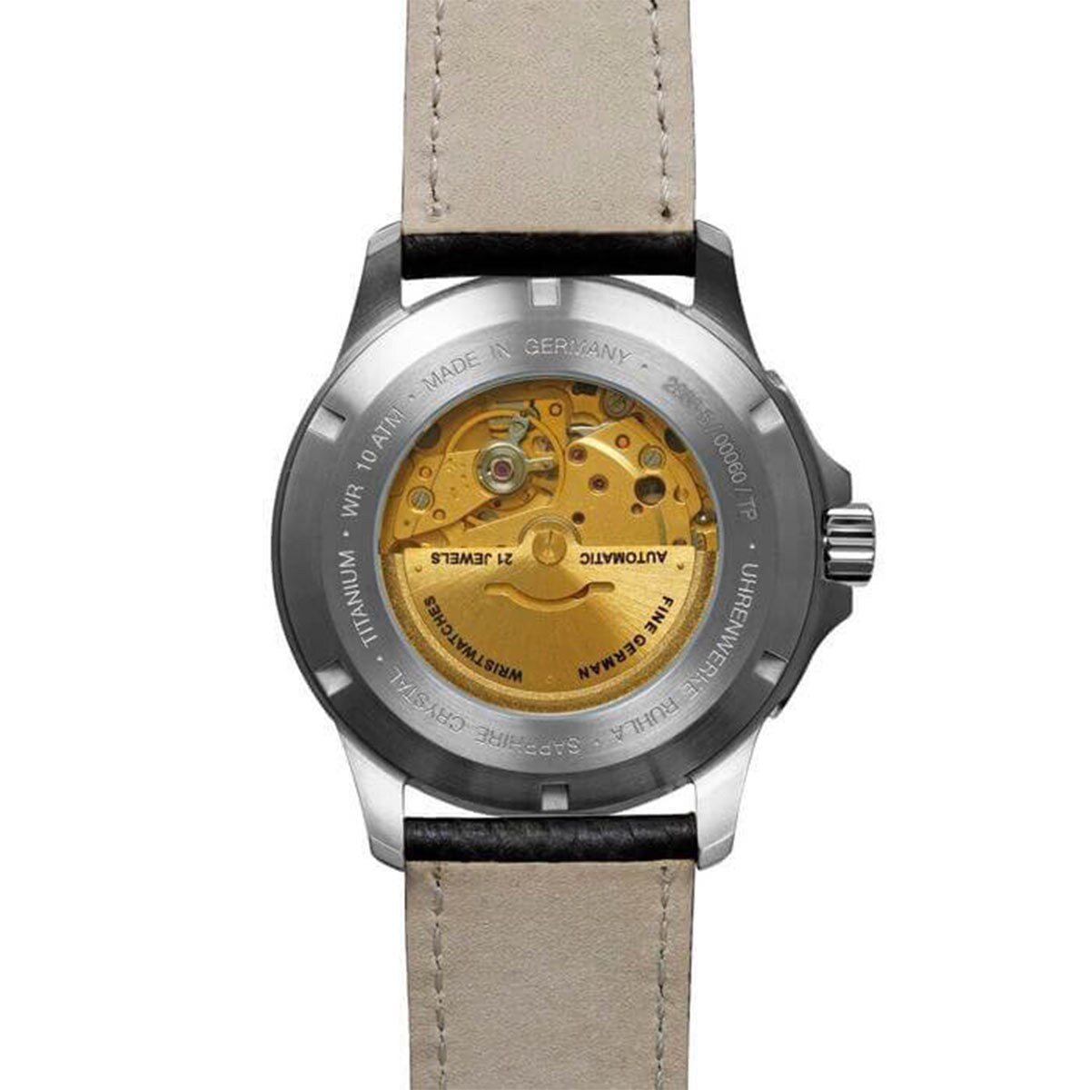 BAUHAUS AVIATION AUTOMATIC DAY-DATE WITH LEATHER STRAP - Red Army Watches
