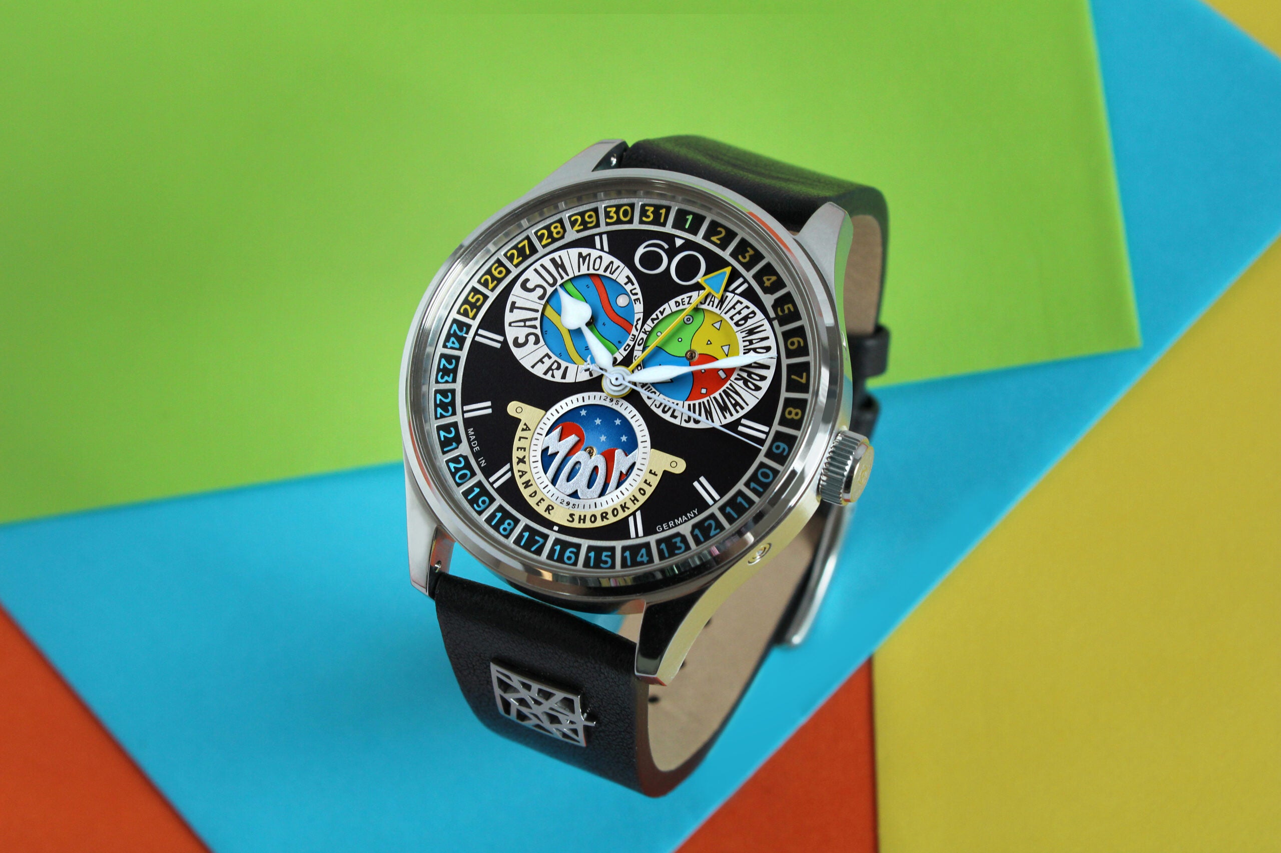 ALEXANDER SHOROKHOFF Full Calendar Cadamomo Black - Red Army Watches