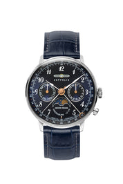 ZEPPELIN LZ129 HINDENBURG BLUE DIAL MOON PHASE QUARTZ 7037-3 - Red Army Watches