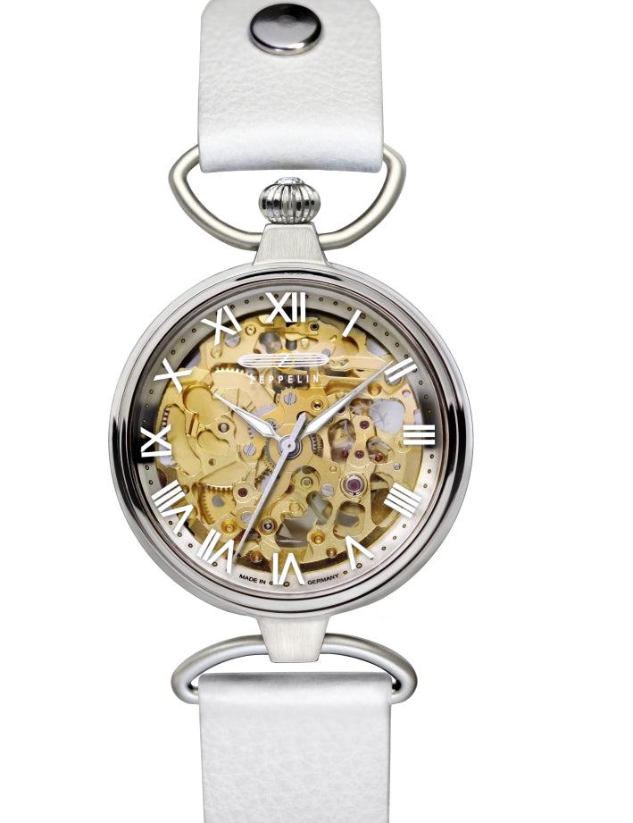 ZEPPELIN PRINCESS OF SKY Y.GOLD SKELETON STEEL CASE AUTOMATIC 7457-5 - Red Army Watches