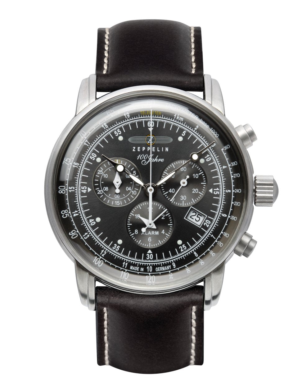 ZEPPELIN 100 JAHRE CHRONO BLACK DIAL QUARTZ 7680-2 - Red Army Watches