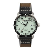 ZEPPELIN MEN'S AUTOMATIC WATCH WITH DATE AND LEATHER STRAP - Red Army Watches