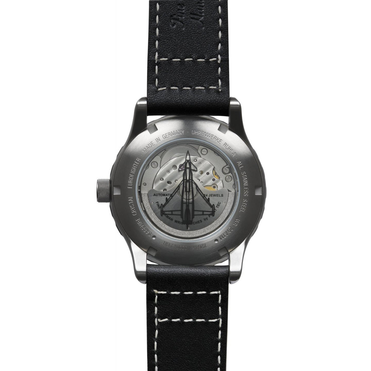 ZEPPELIN MEN'S AUTOMATIC WATCH WITH DATE AND LEATHER STRAP - Red Army Watches