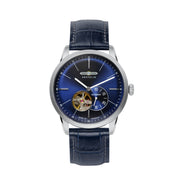 ZEPPELIN MEN'S AUTOMATIC WATCH WITH OPEN HEART AND LEATHER STRAP - Red Army Watches