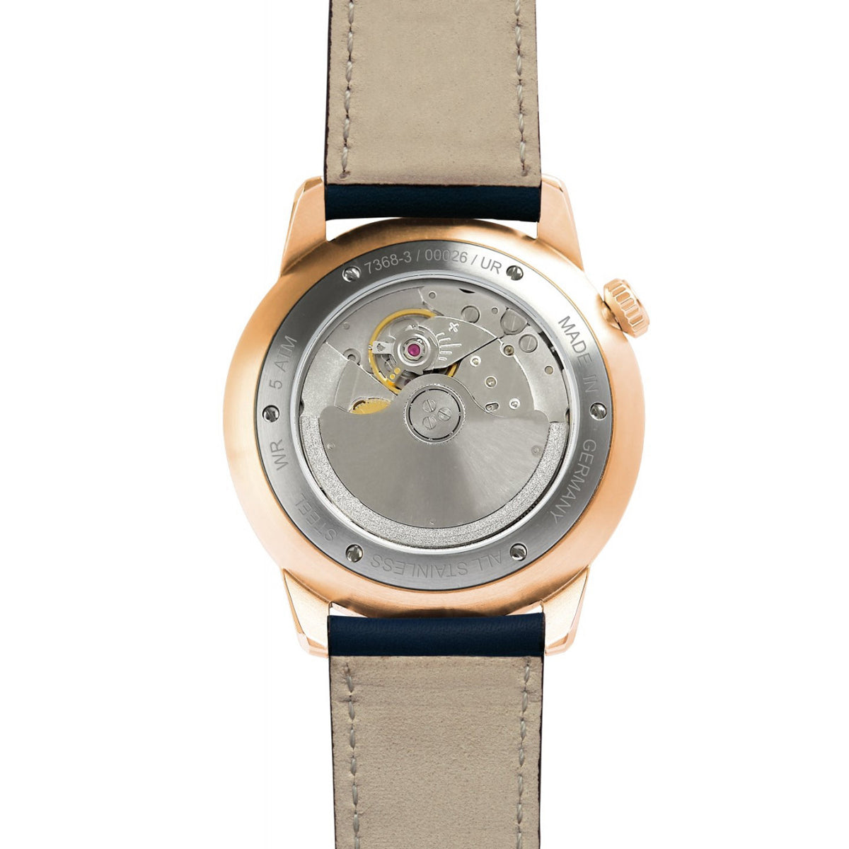 ZEPPELIN MEN'S AUTOMATIC WATCH WITH POWER RESERVE INDICATOR AND LEATHER STRAP - Red Army Watches