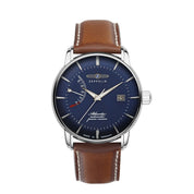 ZEPPELIN MEN'S AUTOMATIC WATCH WITH POWER RESERVE INDICATOR AND LEATHER STRAP - Red Army Watches