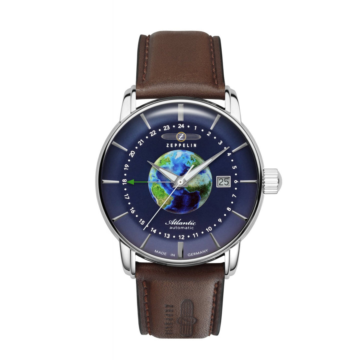 ZEPPELIN MEN'S AUTOMATIC WATCH WITH GMT AND LEATHER STRAP - Red Army Watches