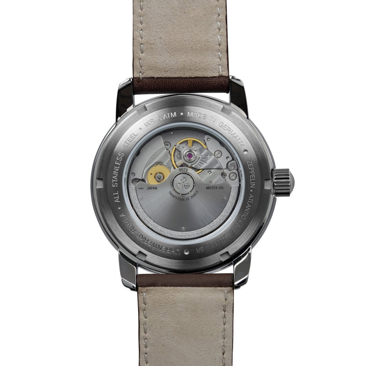 ZEPPELIN MEN'S AUTOMATIC WATCH WITH GMT AND LEATHER STRAP - Red Army Watches