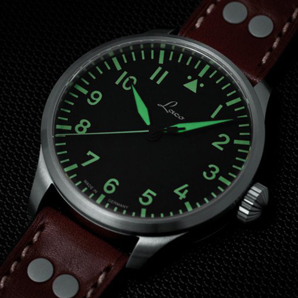 LACO PILOT WATCHES BASIC AUGSBURG 42 MM AUTOMATIC - Red Army Watches