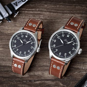 LACO PILOT WATCHES BASIC AUGSBURG 42 MM AUTOMATIC - Red Army Watches