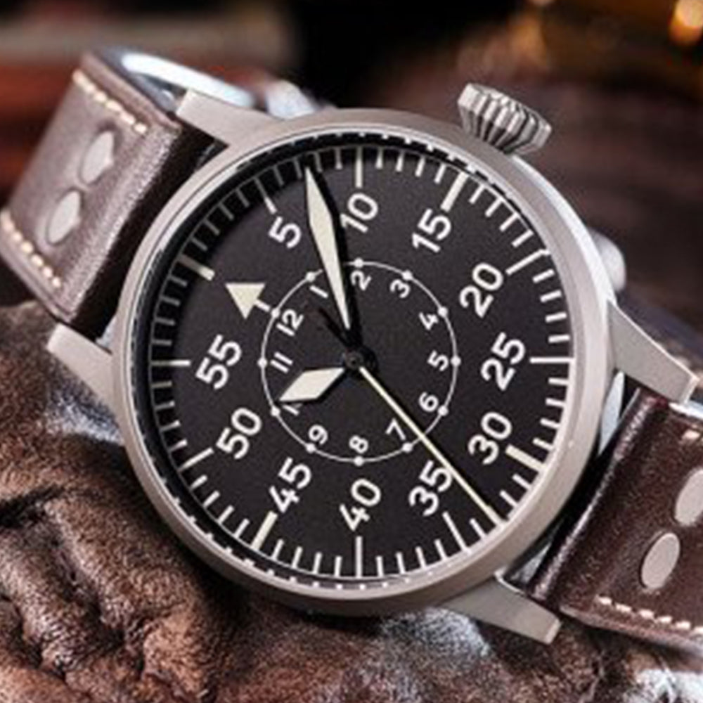 LACO PILOT WATCH ORIGINAL PADERBORN 42 MM AUTOMATIC - Red Army Watches