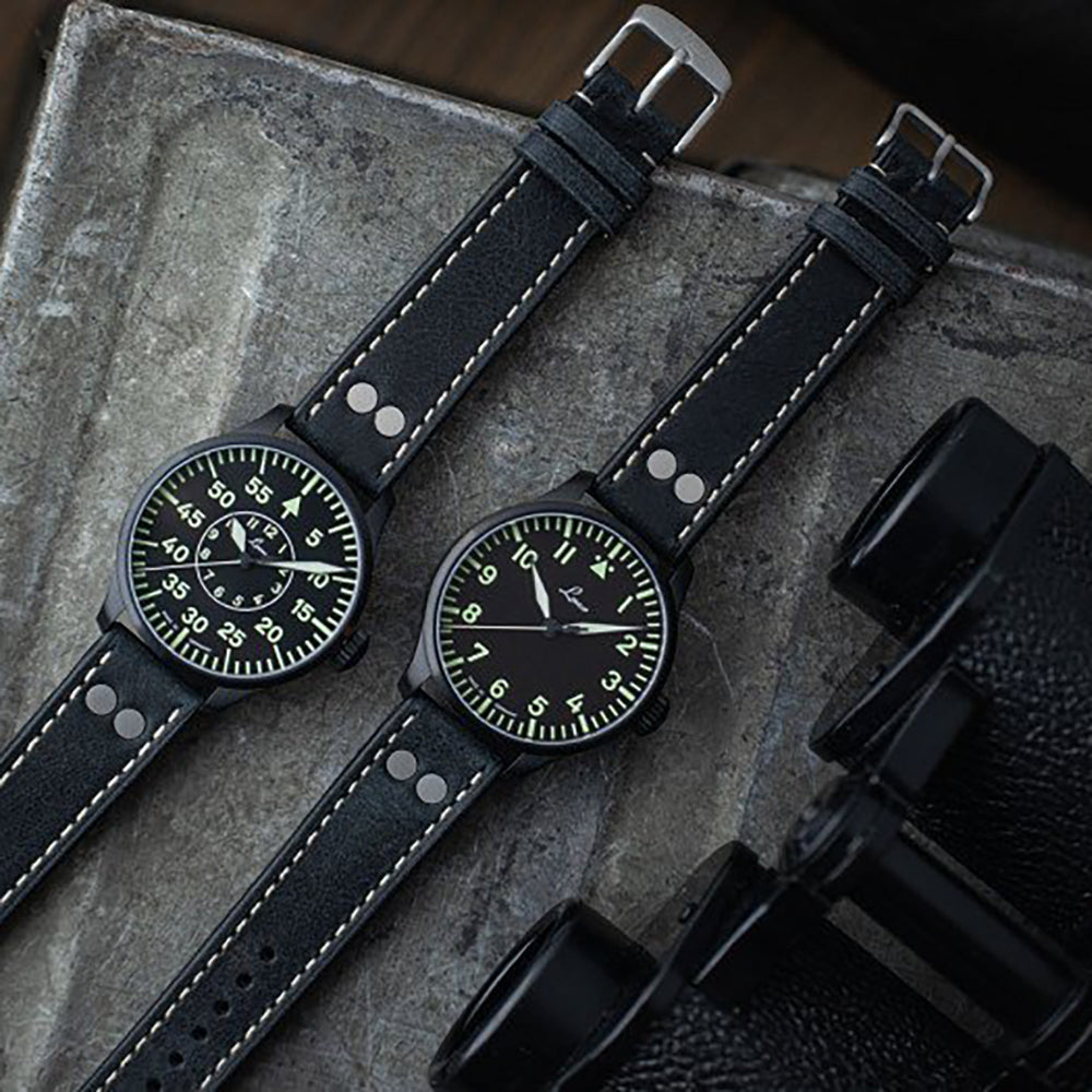 LACO PILOT WATCHES BASIC ALTENBURG 42 MM AUTOMATIC - Red Army Watches