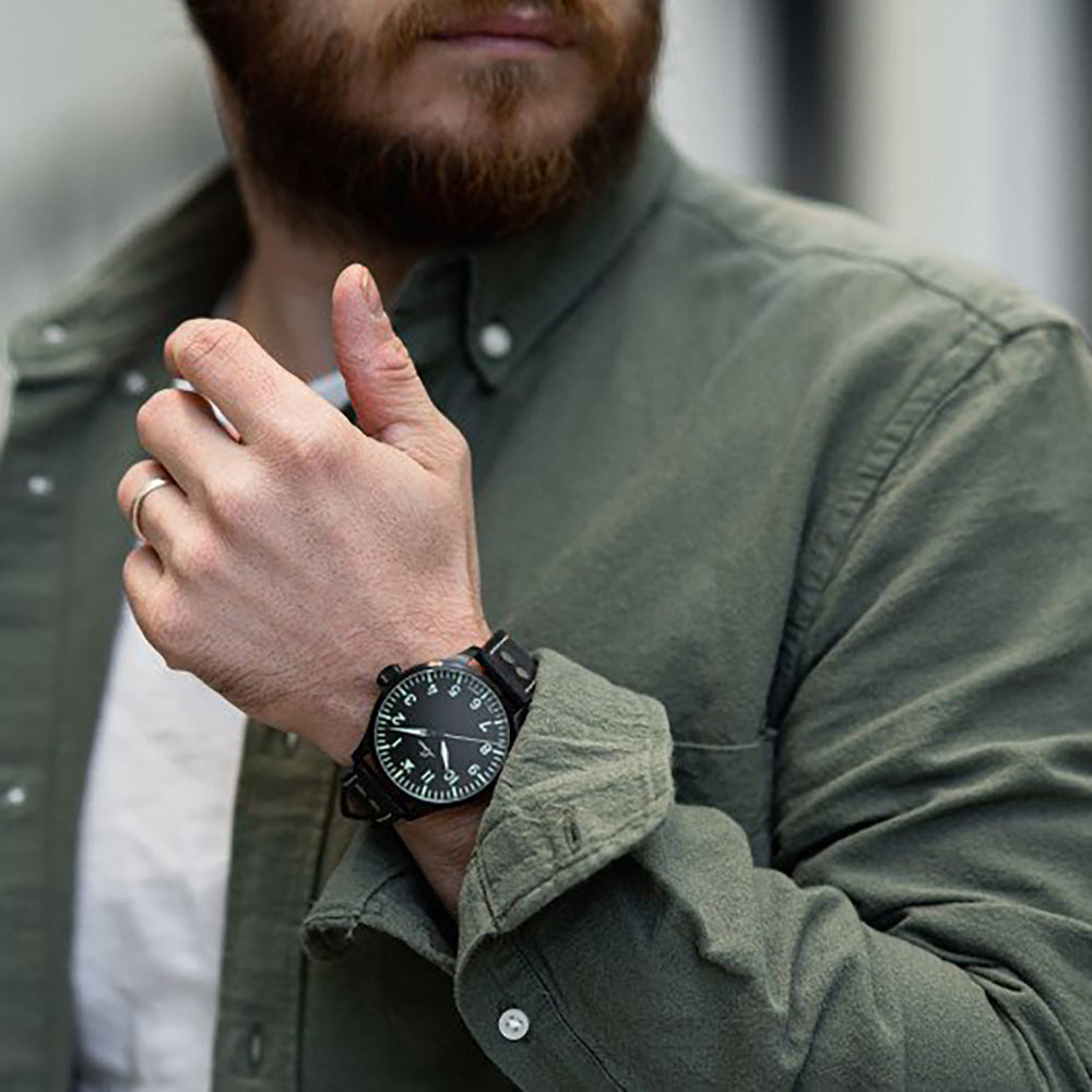 LACO PILOT WATCHES BASIC ALTENBURG 42 MM AUTOMATIC - Red Army Watches