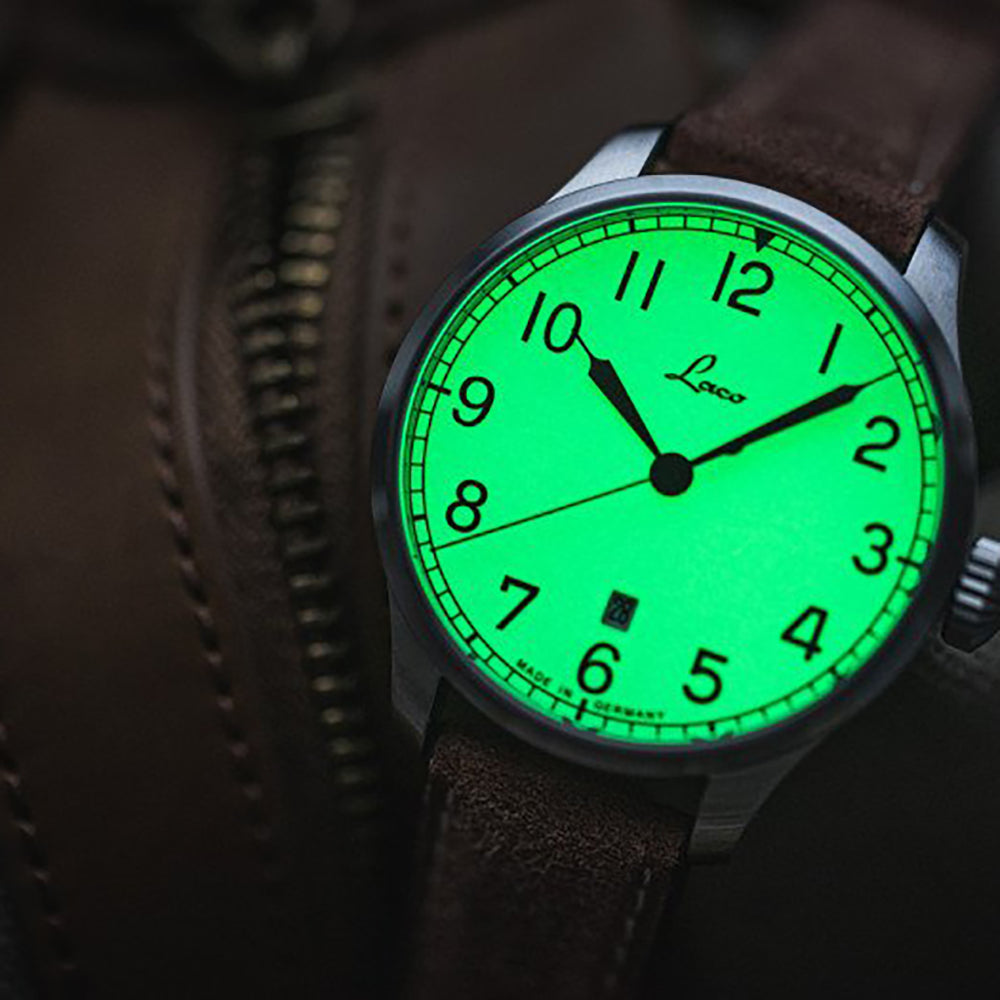 LACO NAVY WATCHES VALENCIA 39 MM AUTOMATIC - Red Army Watches