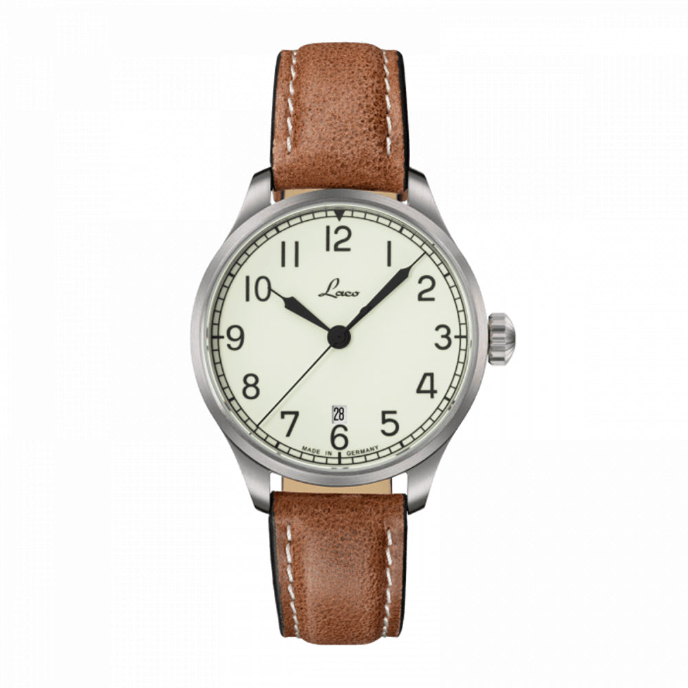 LACO NAVY WATCHES VALENCIA 39 MM AUTOMATIC - Red Army Watches