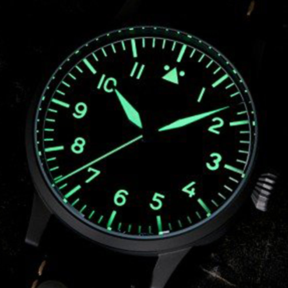 LACO PILOT WATCH ORIGINAL MÜLHEIM AN DER RUHR 39 MM HANDWINDING - Red Army Watches