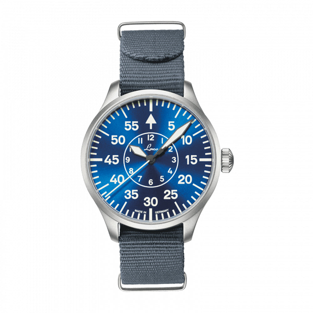 LACO PILOT WATCHES BASIC AACHEN BLAUE STUNDE 39 MM AUTOMATIC – Red
