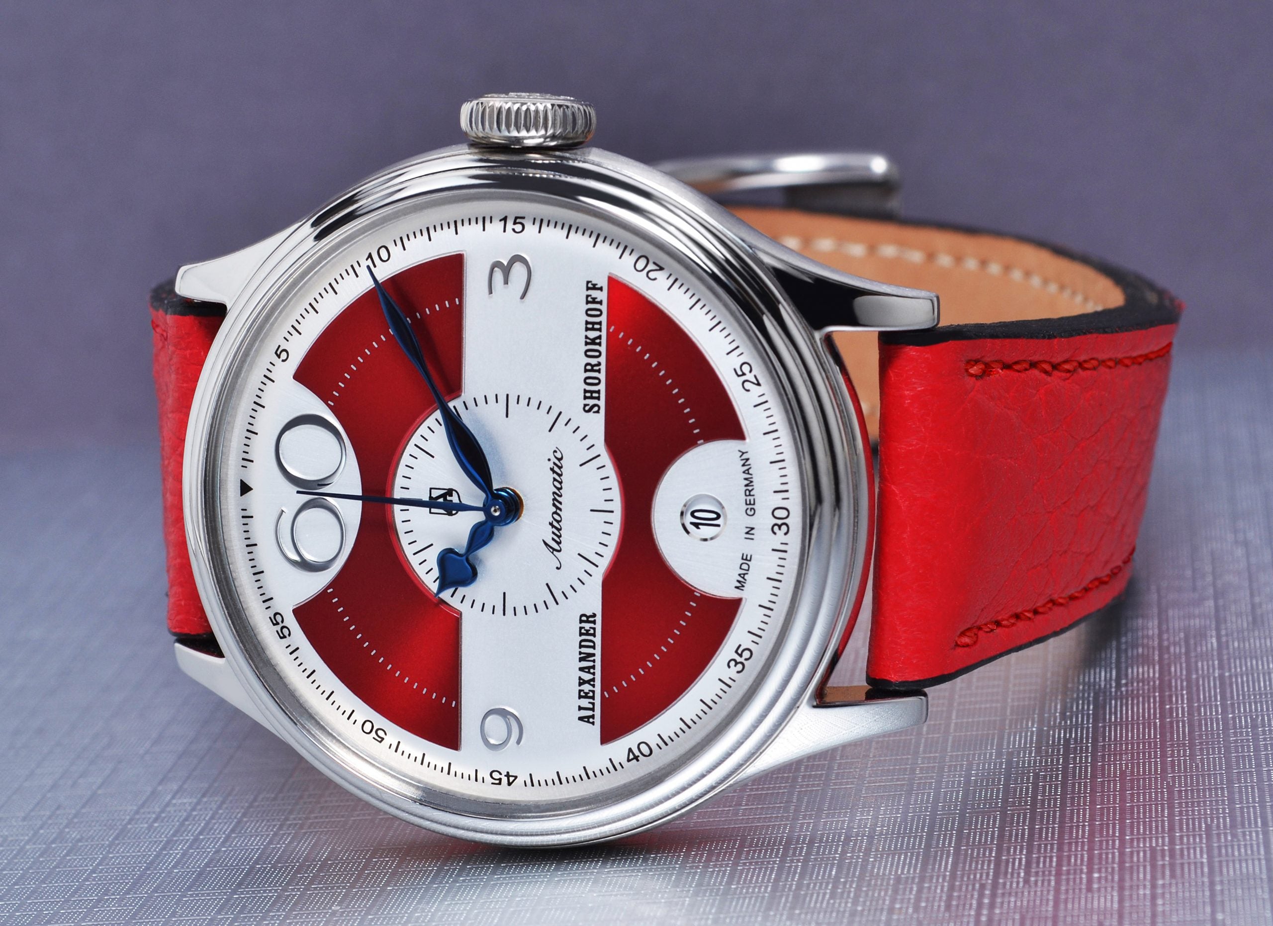 ALEXANDER SHOROKHOFF Vintage 7 Silver color with red applications - Red Army Watches