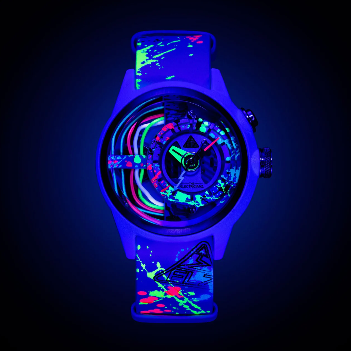 The ELECTRICIANZ Neon Z White Limited Edition - Red Army Watches