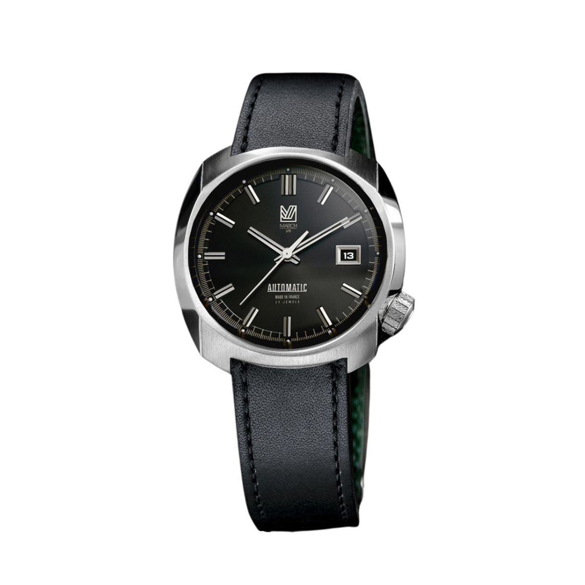 MARCH LA.B AM1 – Automatic Black 40mm - Red Army Watches