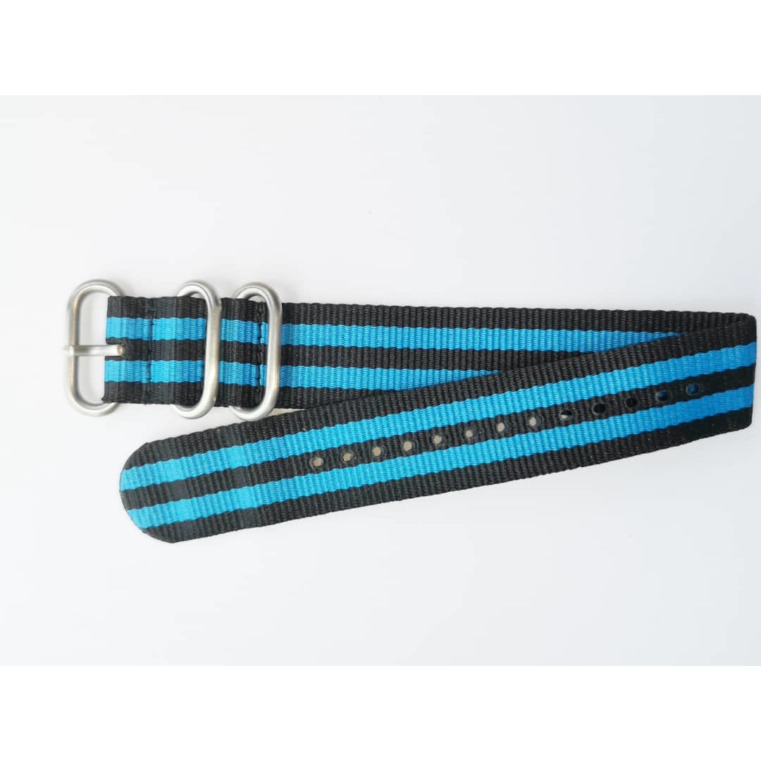 Black Blue Classic Textile Strap