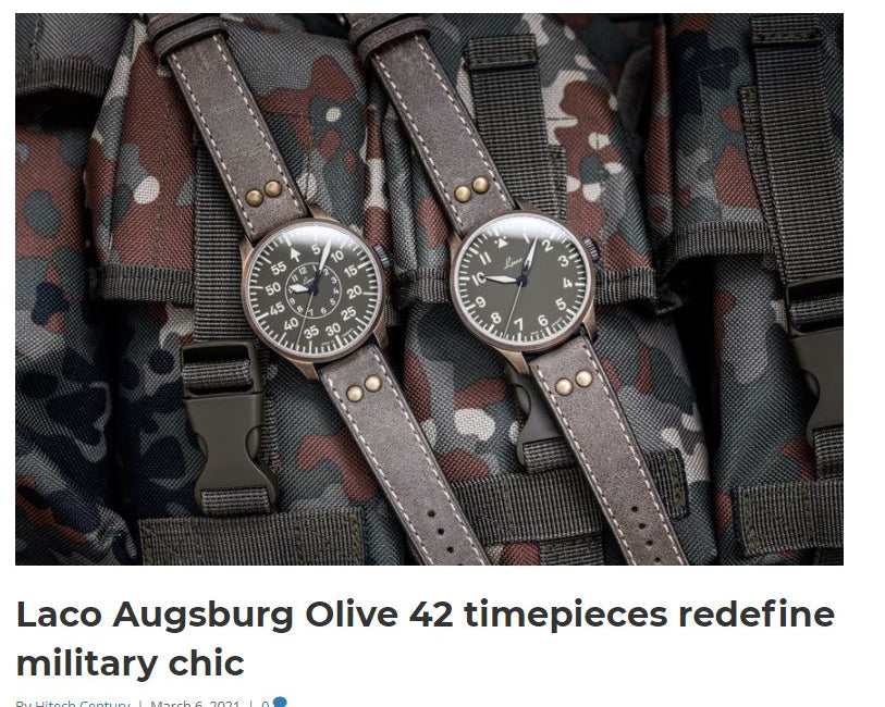 Laco Augsburg Olive 42 timepieces redefine military chic