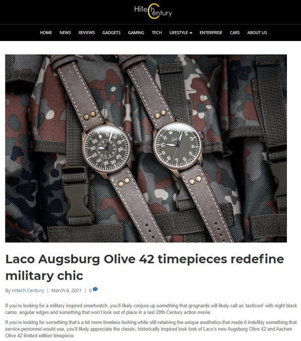 Laco Augsburg Olive 42 timepieces redefine military chic