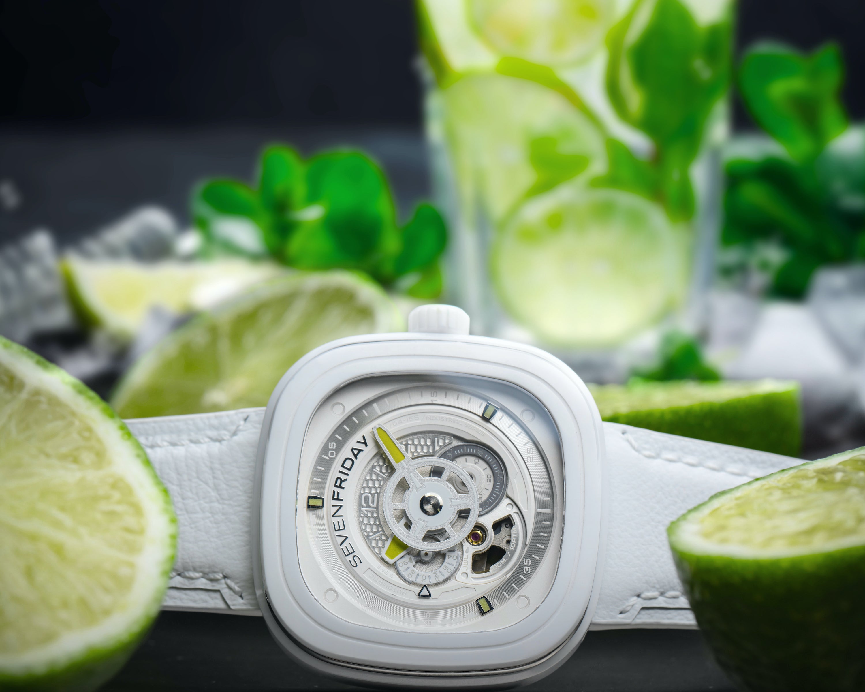 04 features white ceramic all over with just a dash of lime.
