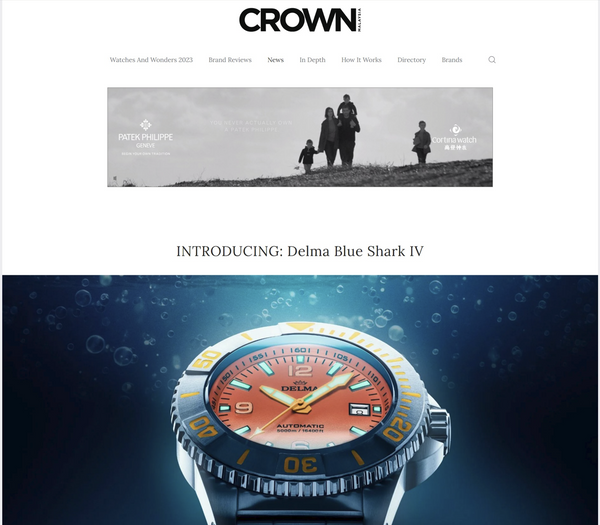 DELMA Blue Shark IV Featured in crownwatchblog.my on 4th Jan 2024