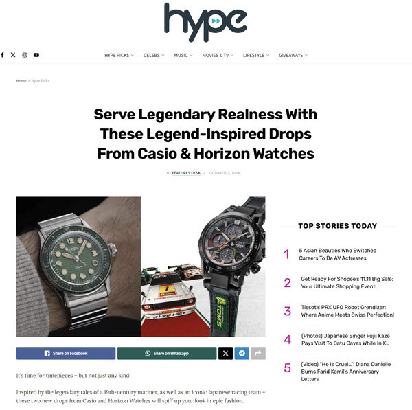 Serve Legendary Realness With These Legend-Inspired Drop from HORIZON Watches - featured on Hype.my October 2, 2024