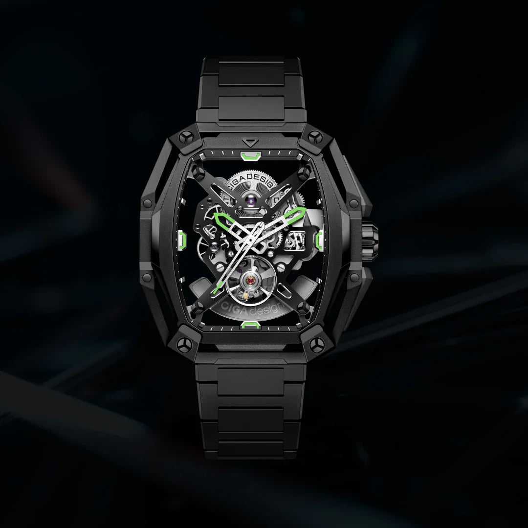 CIGA Design Z-Series Hunter Black Skeleton Automatic Watch