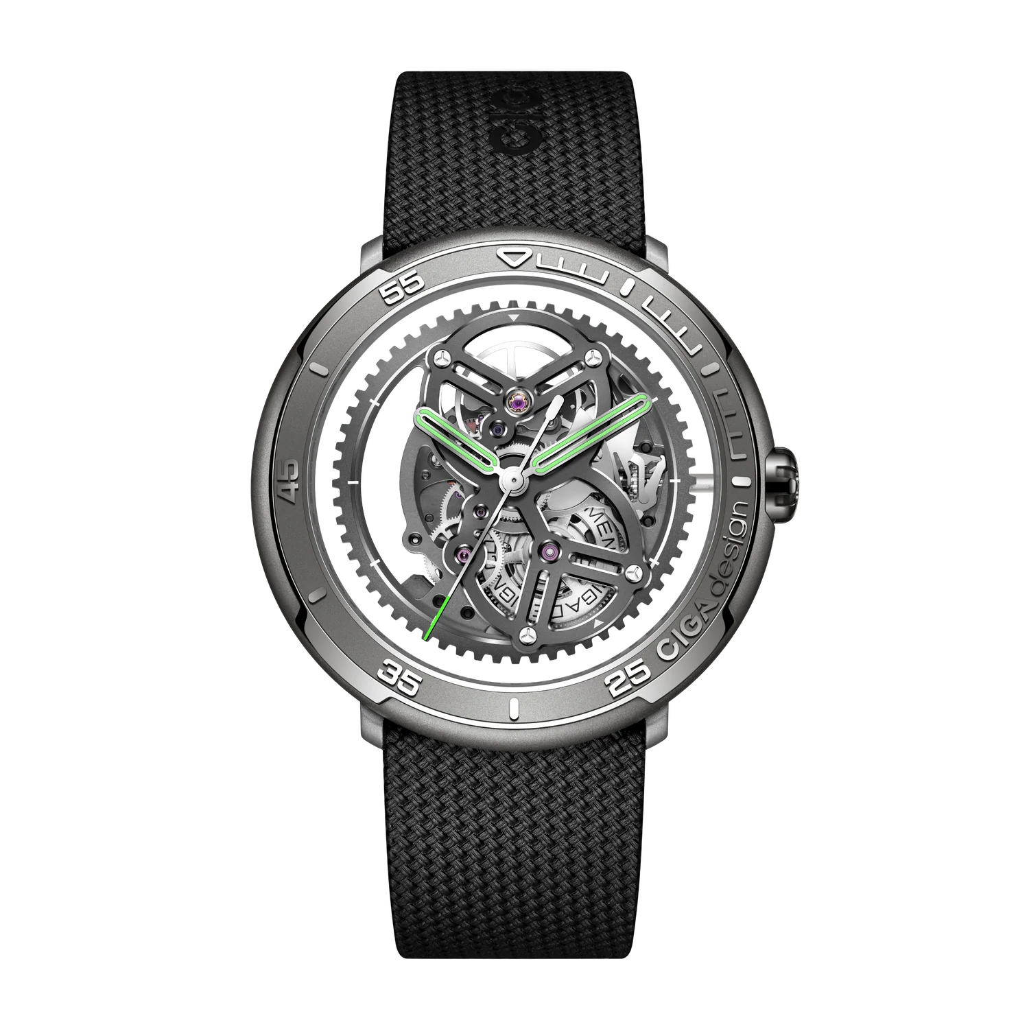 CIGA DESIGN VECTOR TITANIUM SKELETON WATCH - Red Army Watches 