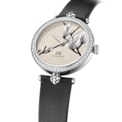 SHANGHAI MODERNE LADY MAGNOLIA WATCH BRODERIE SILVER 36MM - Red Army Watches 