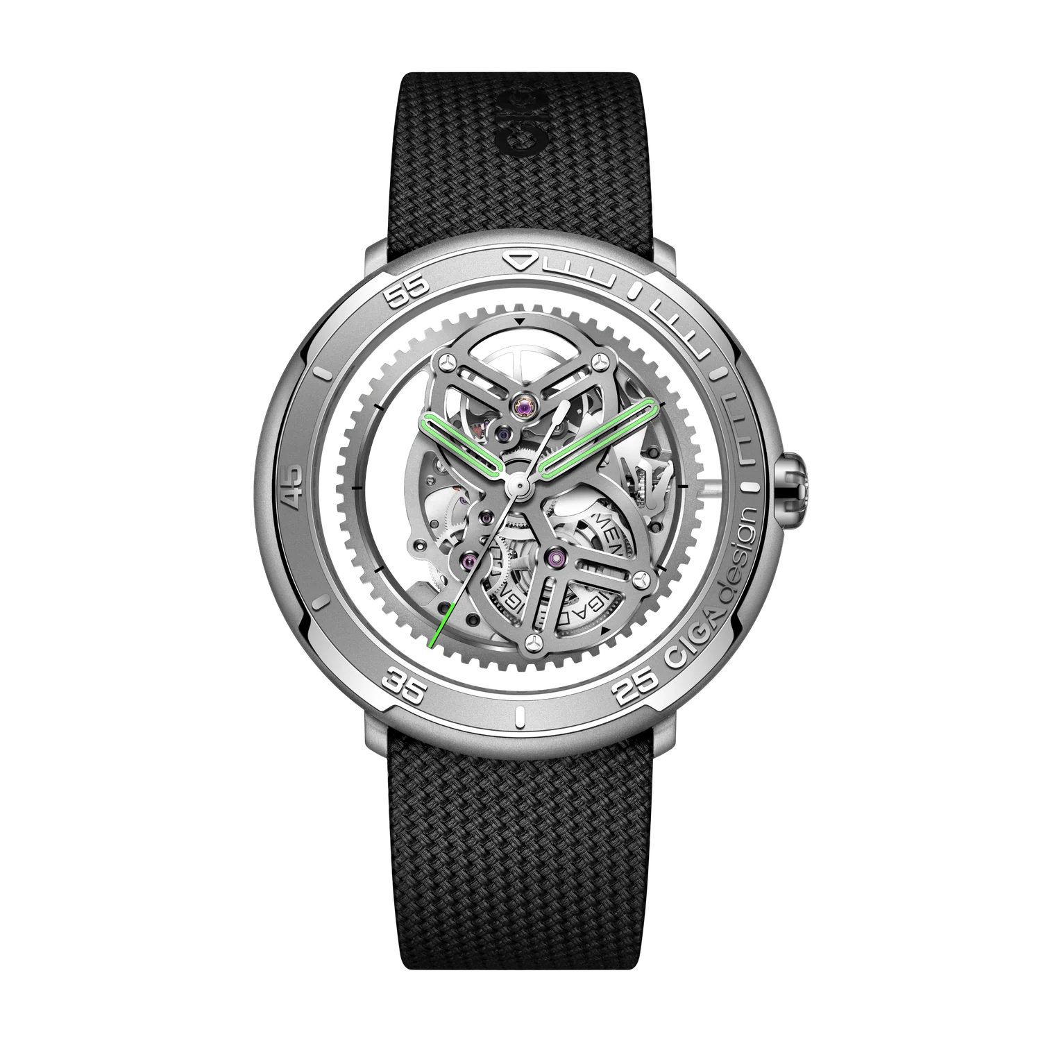 CIGA DESIGN VECTOR STAINLESS STEEL SKELETON WATCH - Red Army Watches 