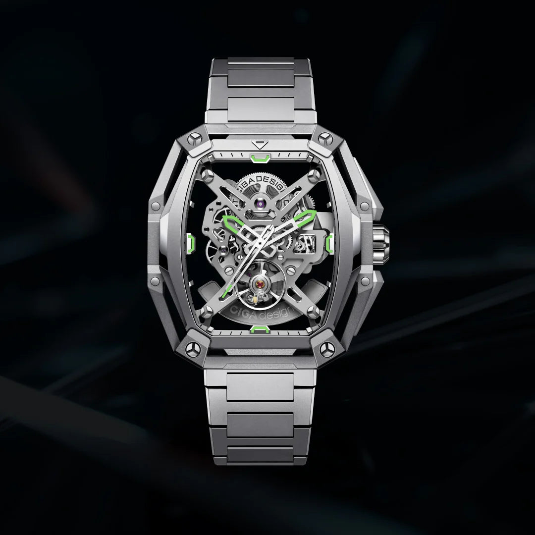 CIGA Design Z-Series Hunter Silver Skeleton Automatic Watch