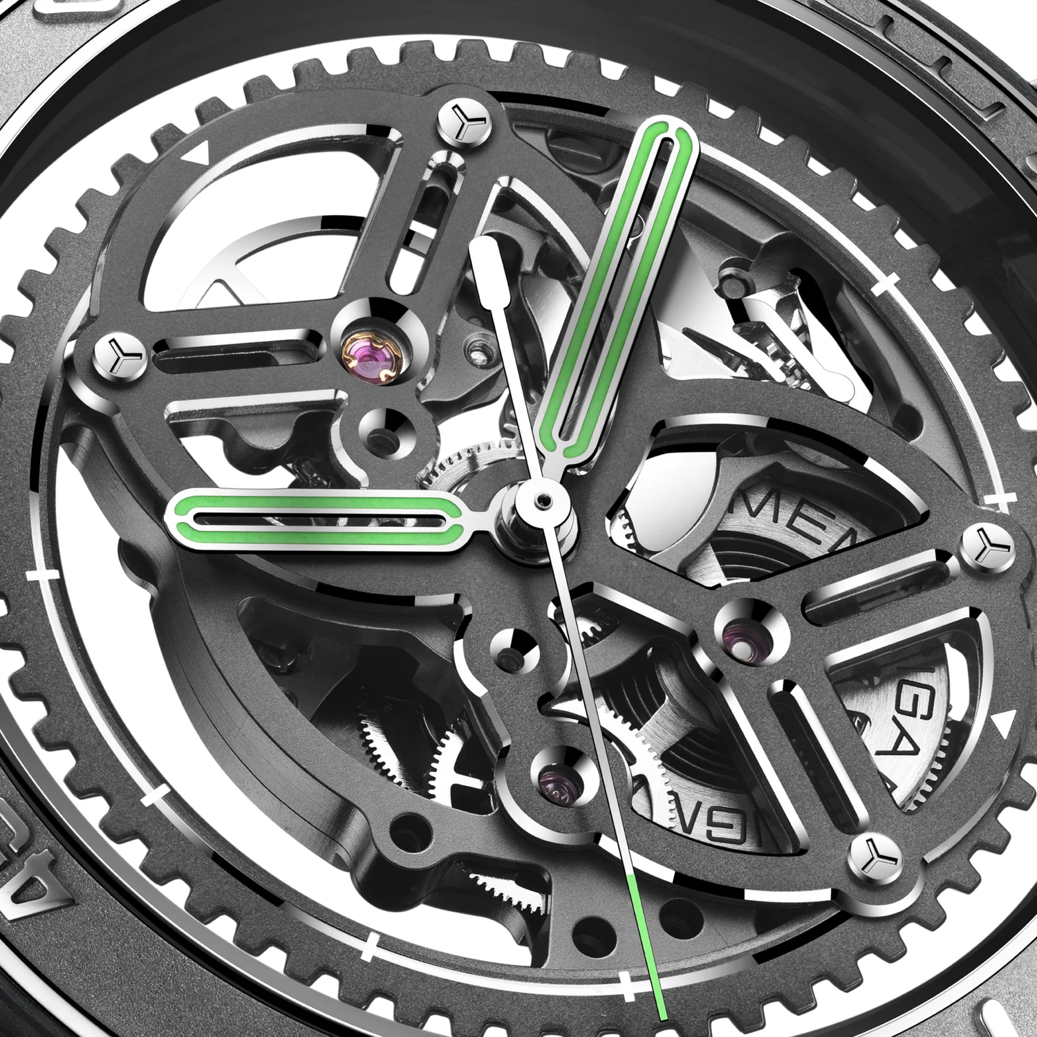 CIGA DESIGN VECTOR CARBON FIBER SKELETON WATCH - Red Army Watches 