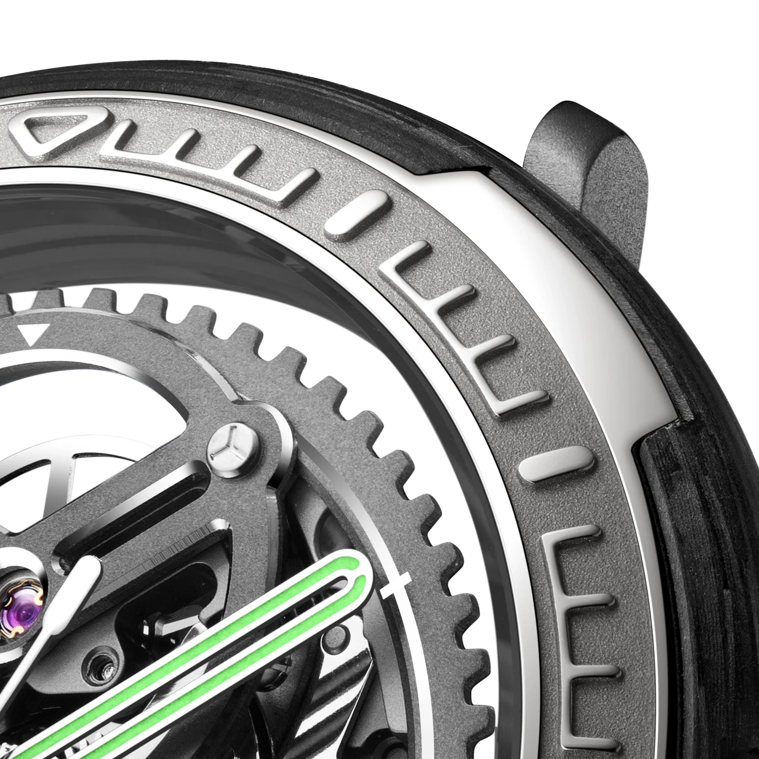CIGA DESIGN VECTOR CARBON FIBER SKELETON WATCH - Red Army Watches 