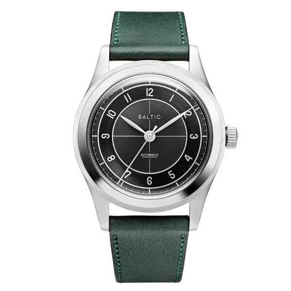 BALTIC HMS 002 BLACK (STITCH GREEN) - Red Army Watches 