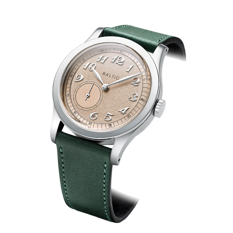 BALTIC MR01 SALMON (STITCHED GREEN) - Red Army Watches 