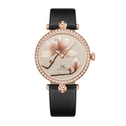 SHANGHAI MODERNE LADY MAGNOLIA WATCH BRODERIE GOLDEN 36MM - Red Army Watches 