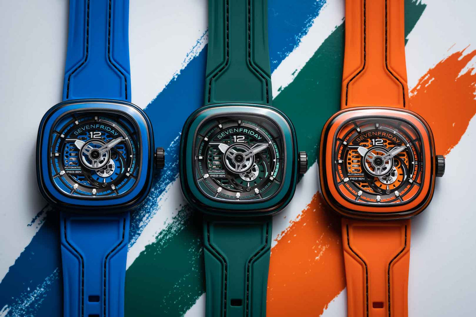 Shop SEVENFRIDAY PS3 04 BLUE CARBON Red Army Watches Malaysia