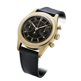 BALTIC BICOMPAX 002 GOLD PVD (STITCHED SAFFIANO BLACK) - Red Army Watches 