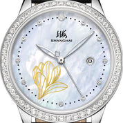 SHANGHAI MODERNE LADY MAGNOLIA WATCH WHISPER SILVER 33MM - Red Army Watches 