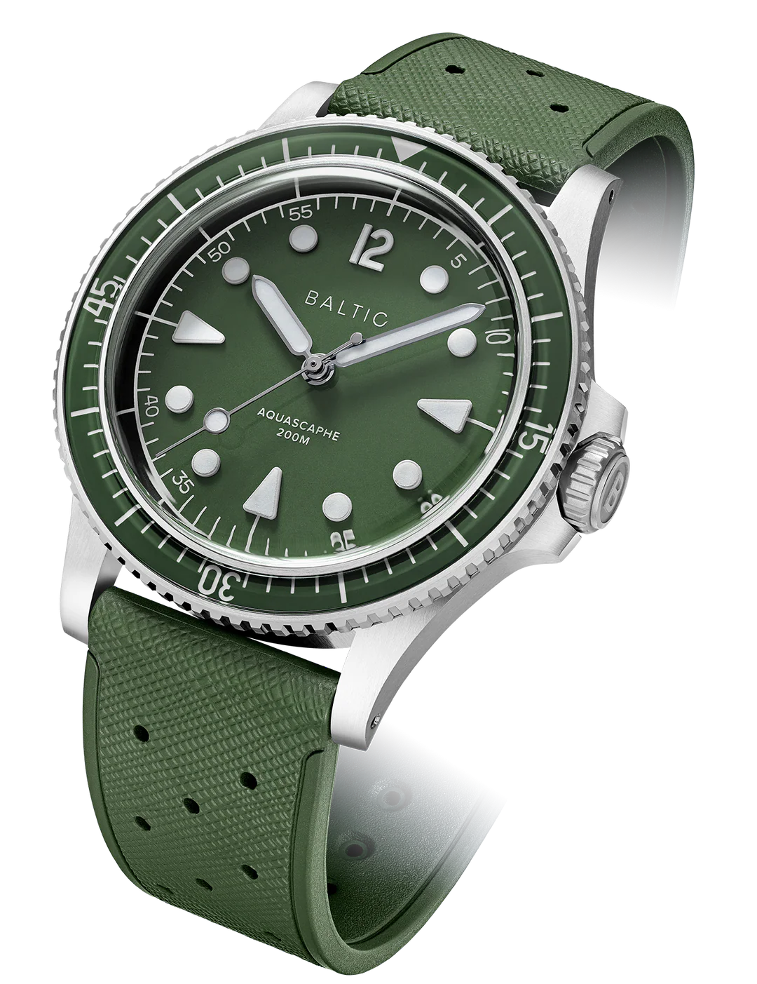BALTIC AQUASCAPHE MK2 GREEN (CLASSIC GREEN RUBBER) - Red Army Watches 
