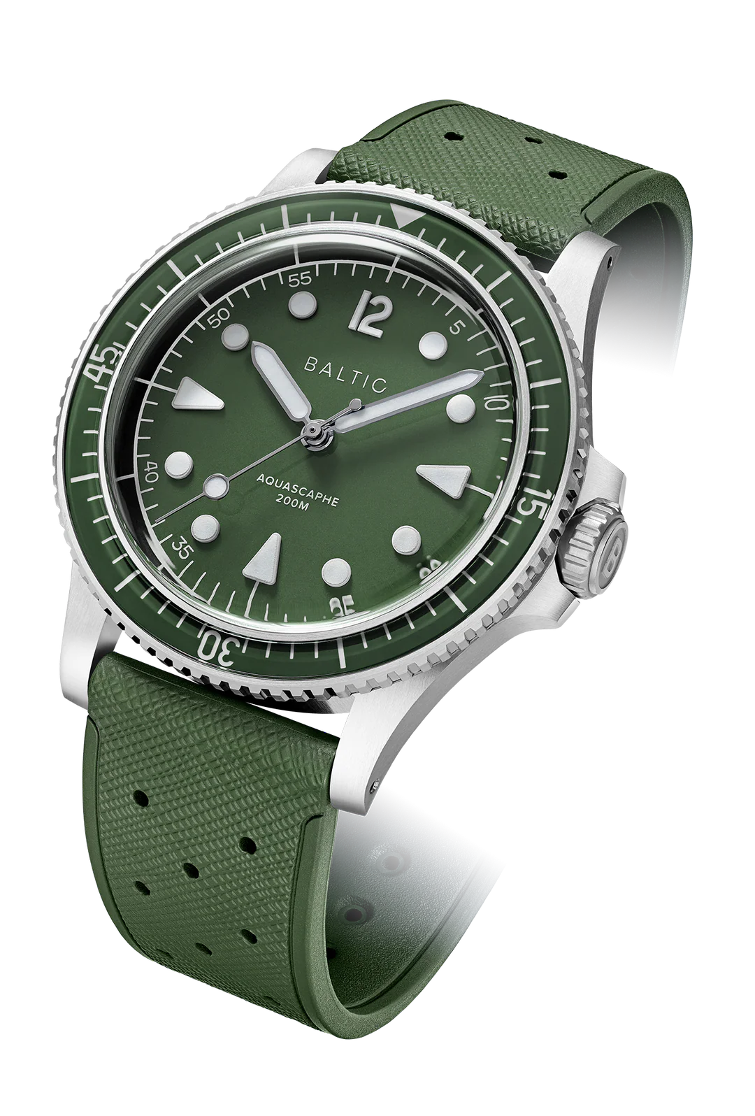 BALTIC AQUASCAPHE MK2 GREEN (CLASSIC GREEN RUBBER) - Red Army Watches 